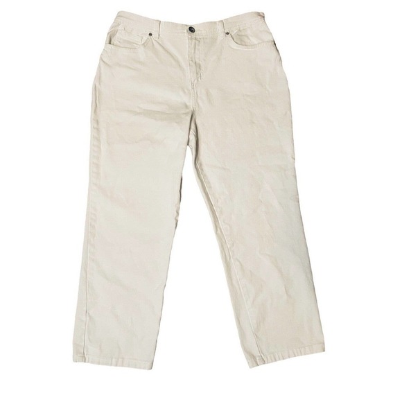 Style & Co Women's Plus Size High Rise Cropped Jeans White Size 16 - Picture 1 of 5